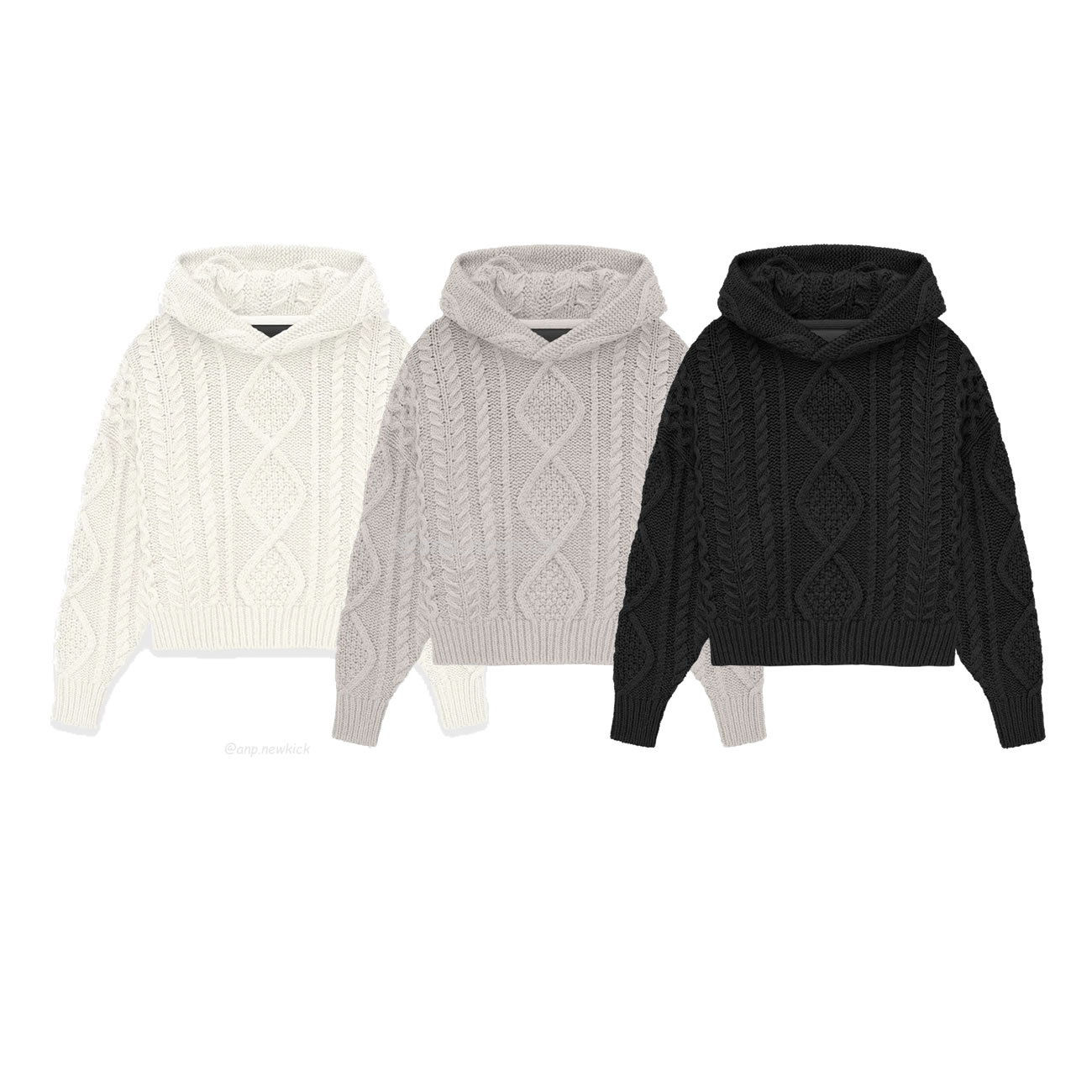 Fear Of God Essentials Fog 23fw New Collection Of Hooded Sweaters In Black Elephant White Beige White S Xl (1) - newkick.vip